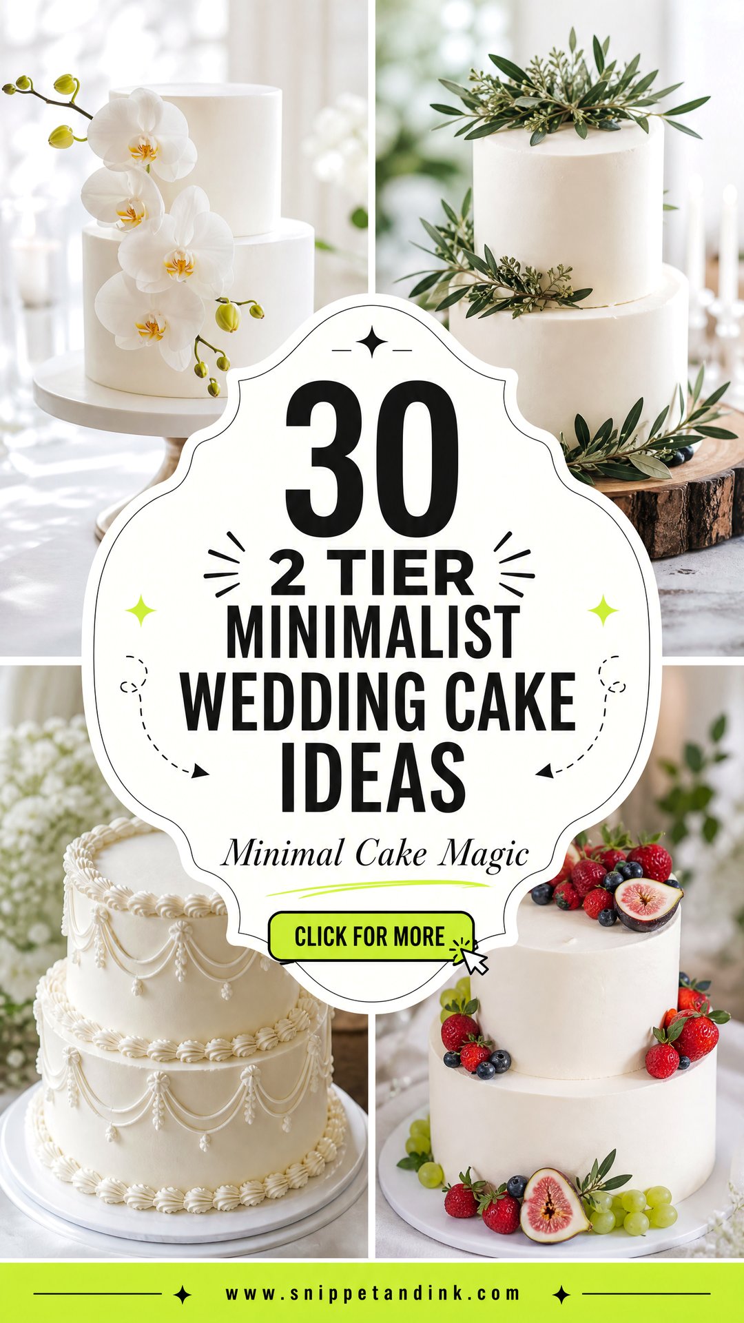 30 2 Tier Minimalist Wedding Cake Ideas for Chic Brides - 30 2 Tier Minimalist Wedding Cake Ideas for Chic Brides