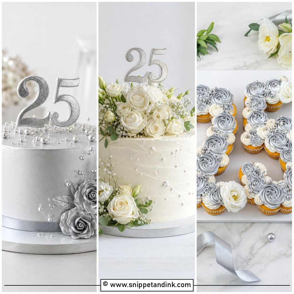 30 25th Anniversary Cake Ideas for a Silver Milestone