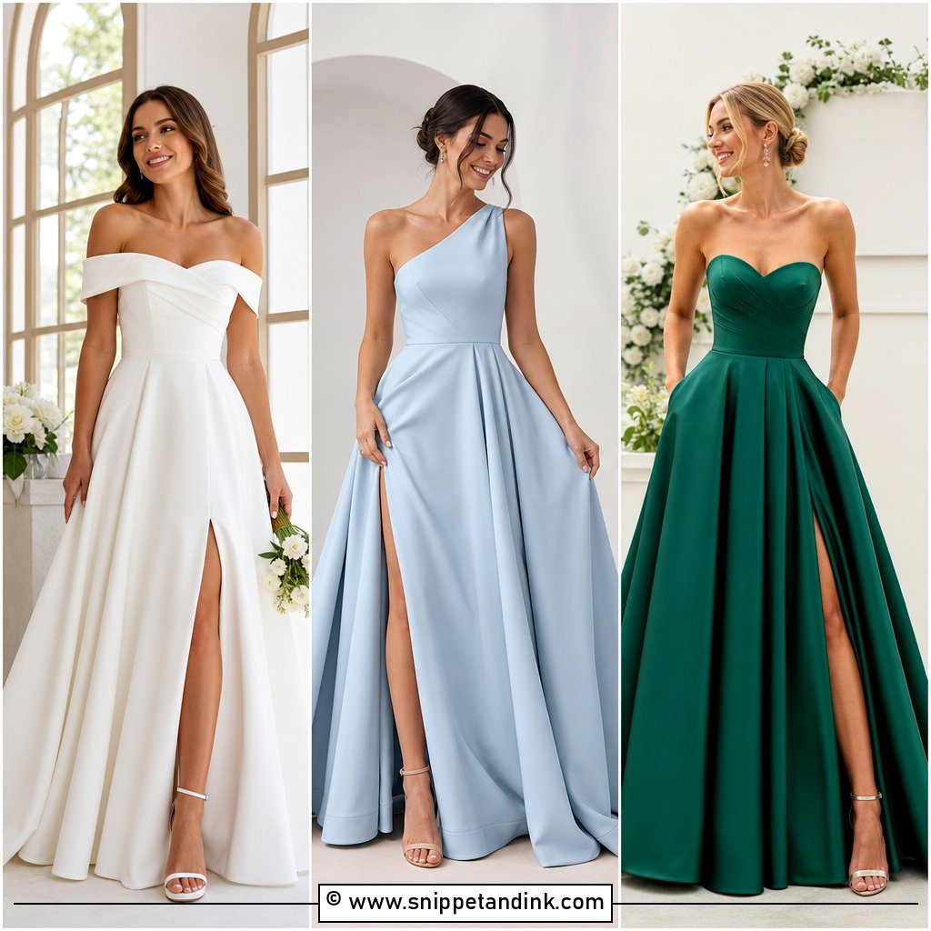 30 A Line Gown Ideas for Elegant and Flattering Looks