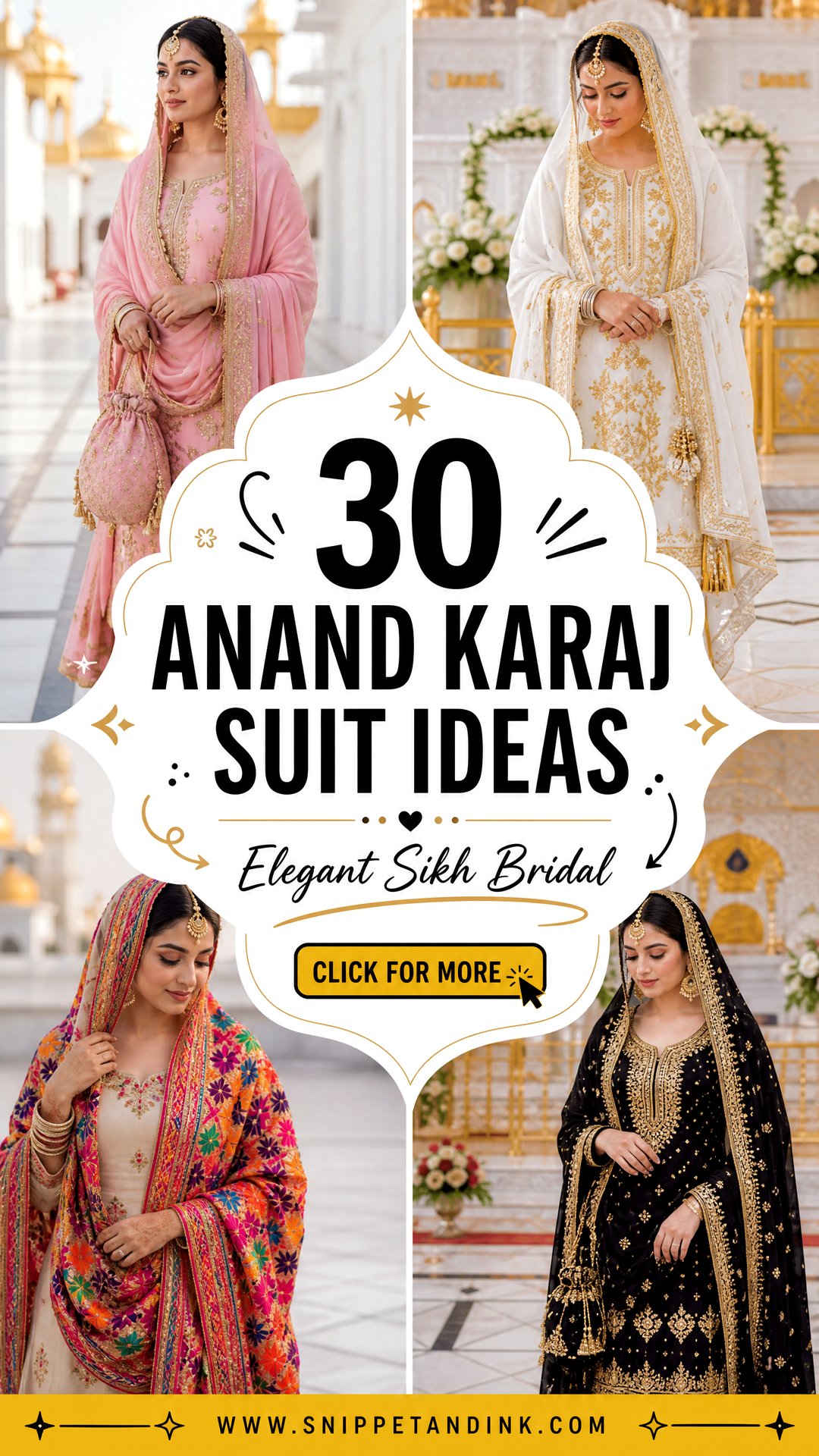 30 Anand Karaj Suit Ideas for Elegant Sikh Brides - 30 Anand Karaj Suit Ideas for Elegant Sikh Brides
