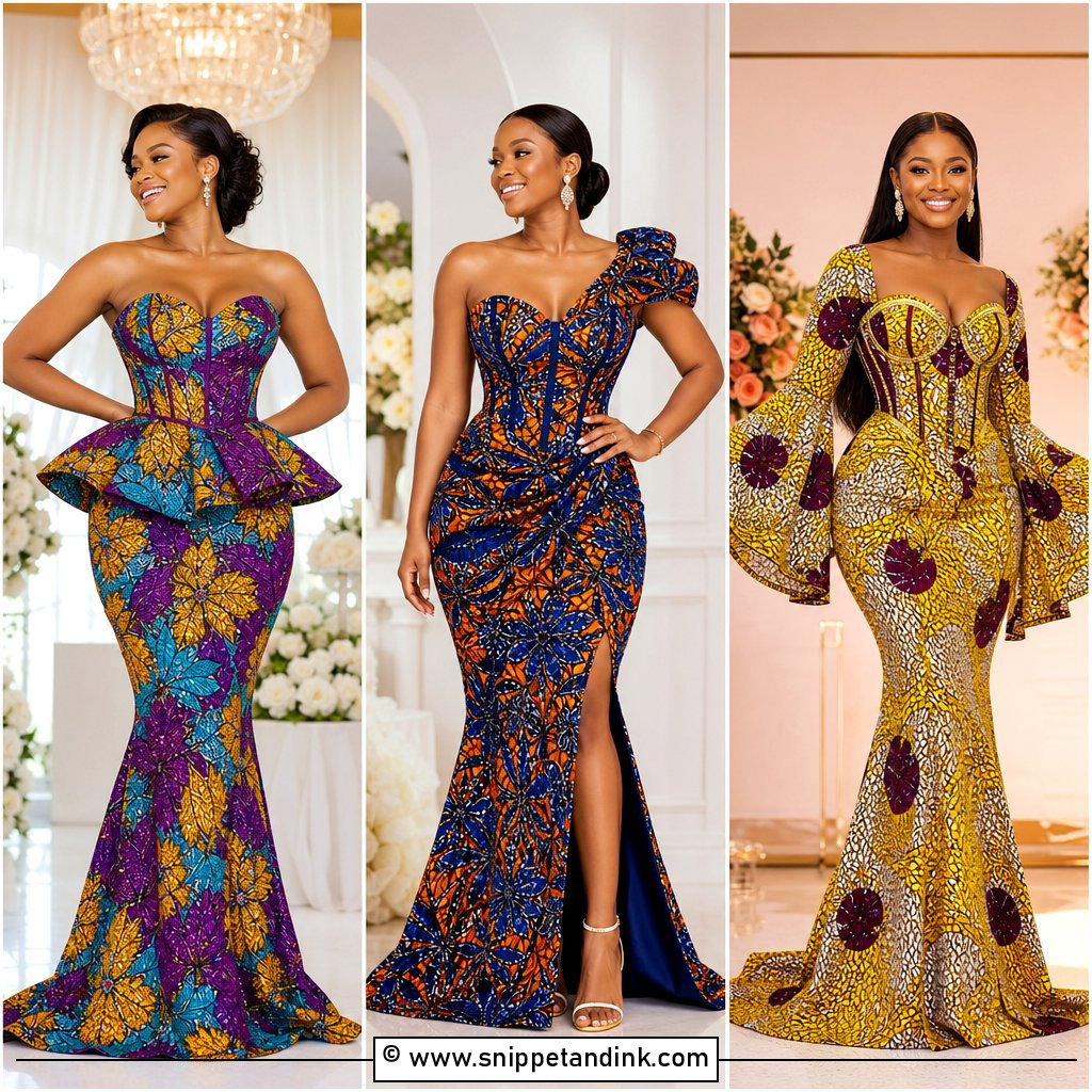 30 Ankara Corset Gown Ideas for Bold Wedding Guests