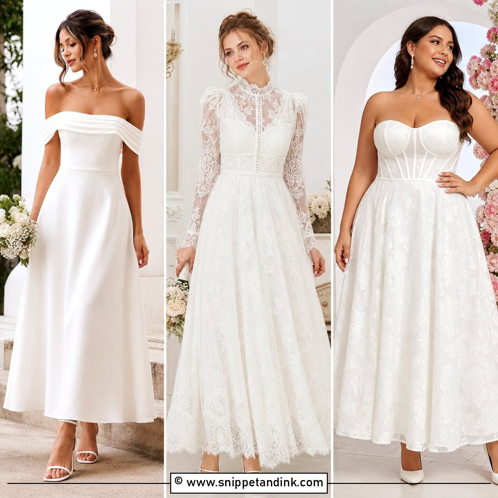 30 Ankle Length Wedding Dress Ideas for Chic Brides