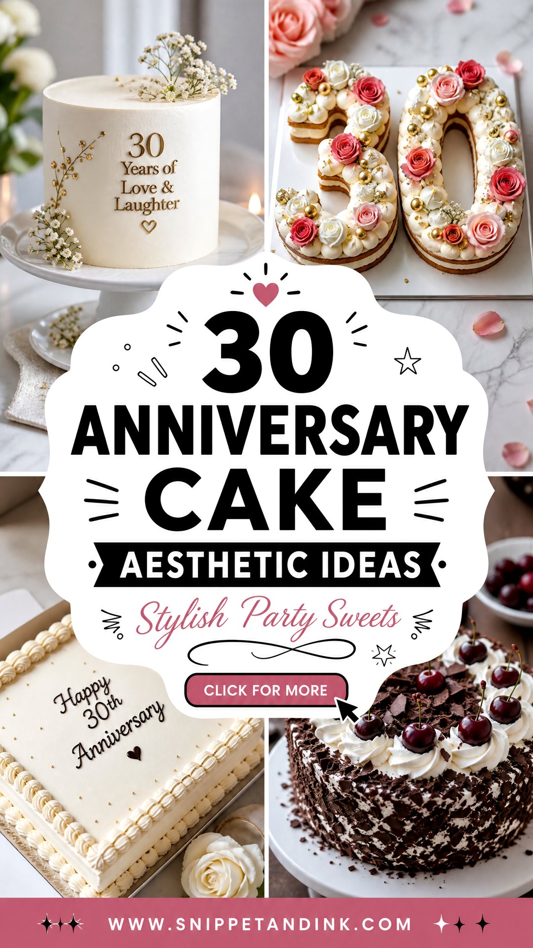 30 Anniversary Cake Aesthetic Ideas for Stylish Parties - 30 Anniversary Cake Aesthetic Ideas for Stylish Parties