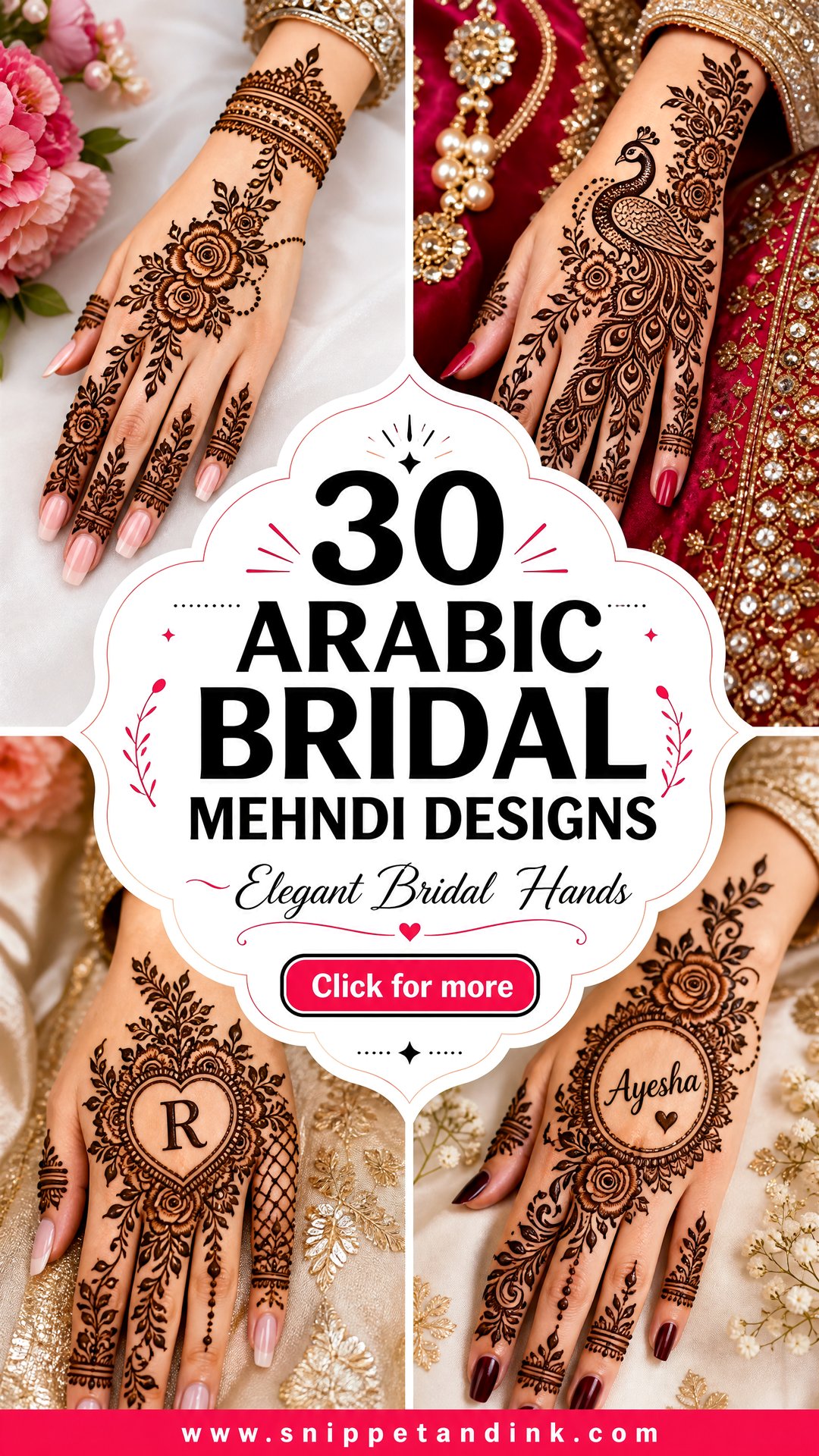 30 Arabic Bridal Mehndi Designs for Elegant Brides - 30 Arabic Bridal Mehndi Designs for Elegant Brides