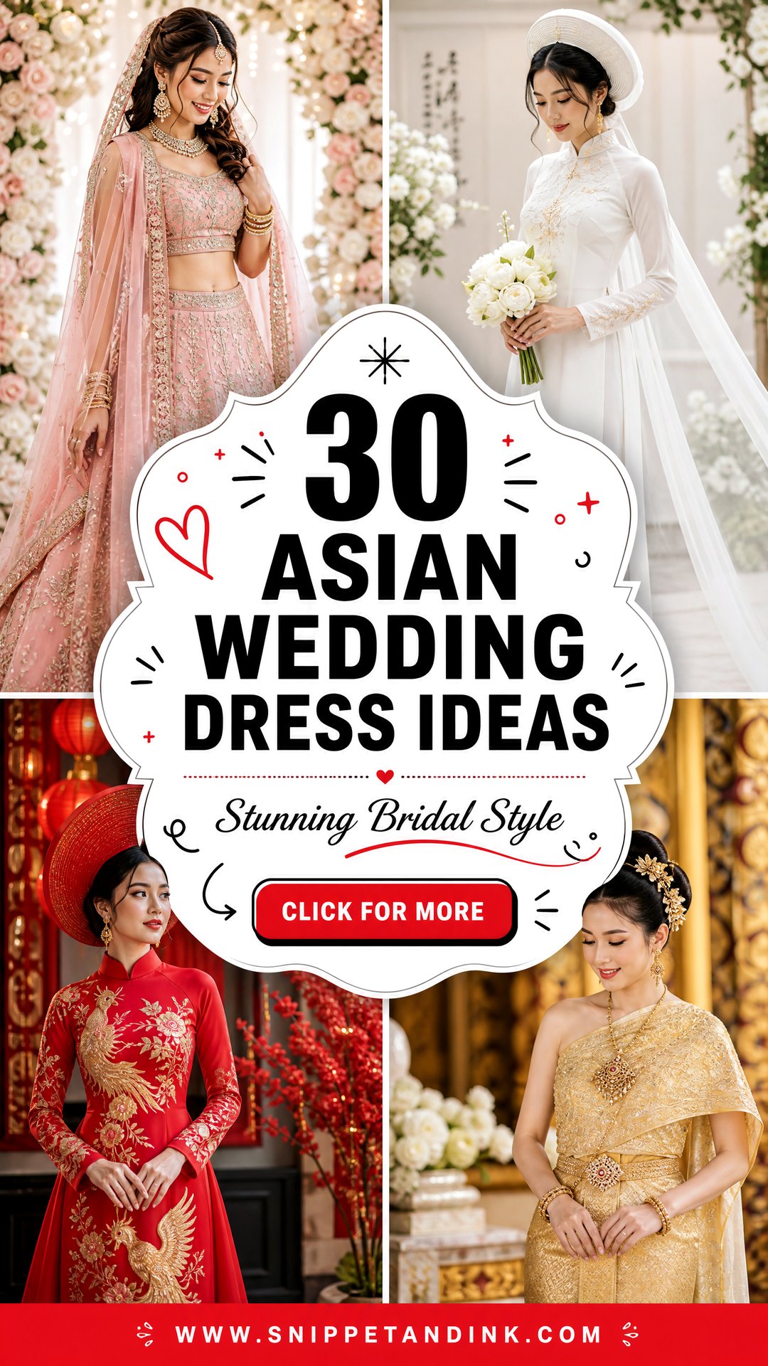30 Asian Wedding Dress Ideas for Stunning Bridal Style Now - 30 Asian Wedding Dress Ideas for Stunning Bridal Style Now