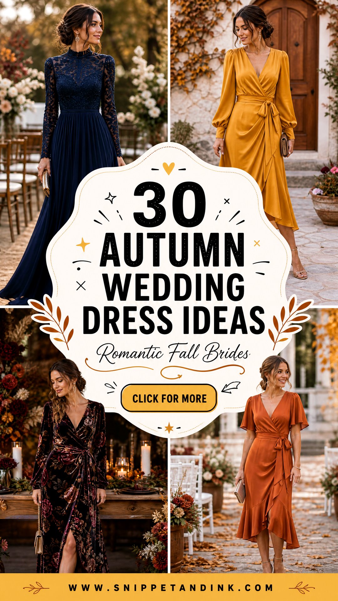 30 Autumn Wedding Dress Ideas for Romantic Fall Brides - 30 Autumn Wedding Dress Ideas for Romantic Fall Brides