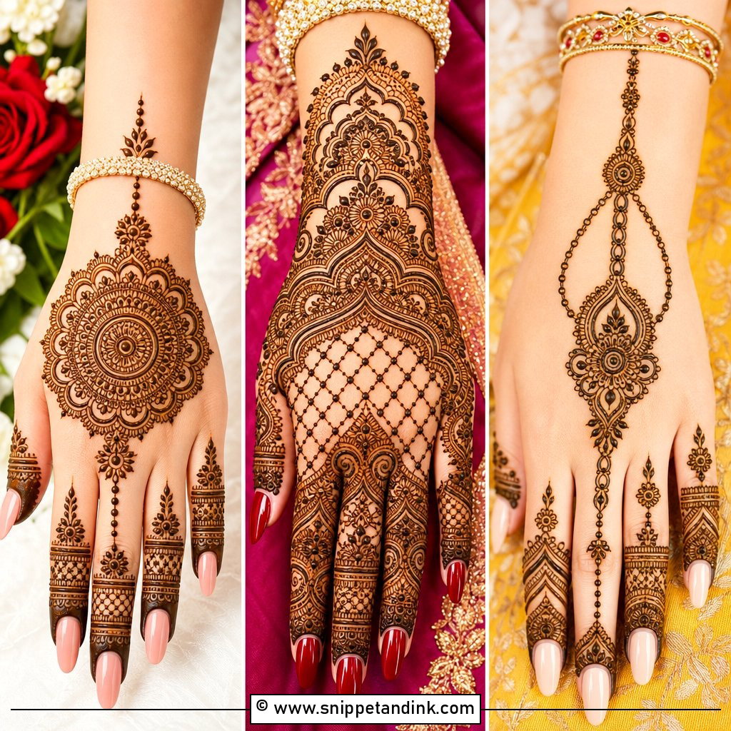 30 Back Hand Bridal Mehndi Designs for Stunning Brides