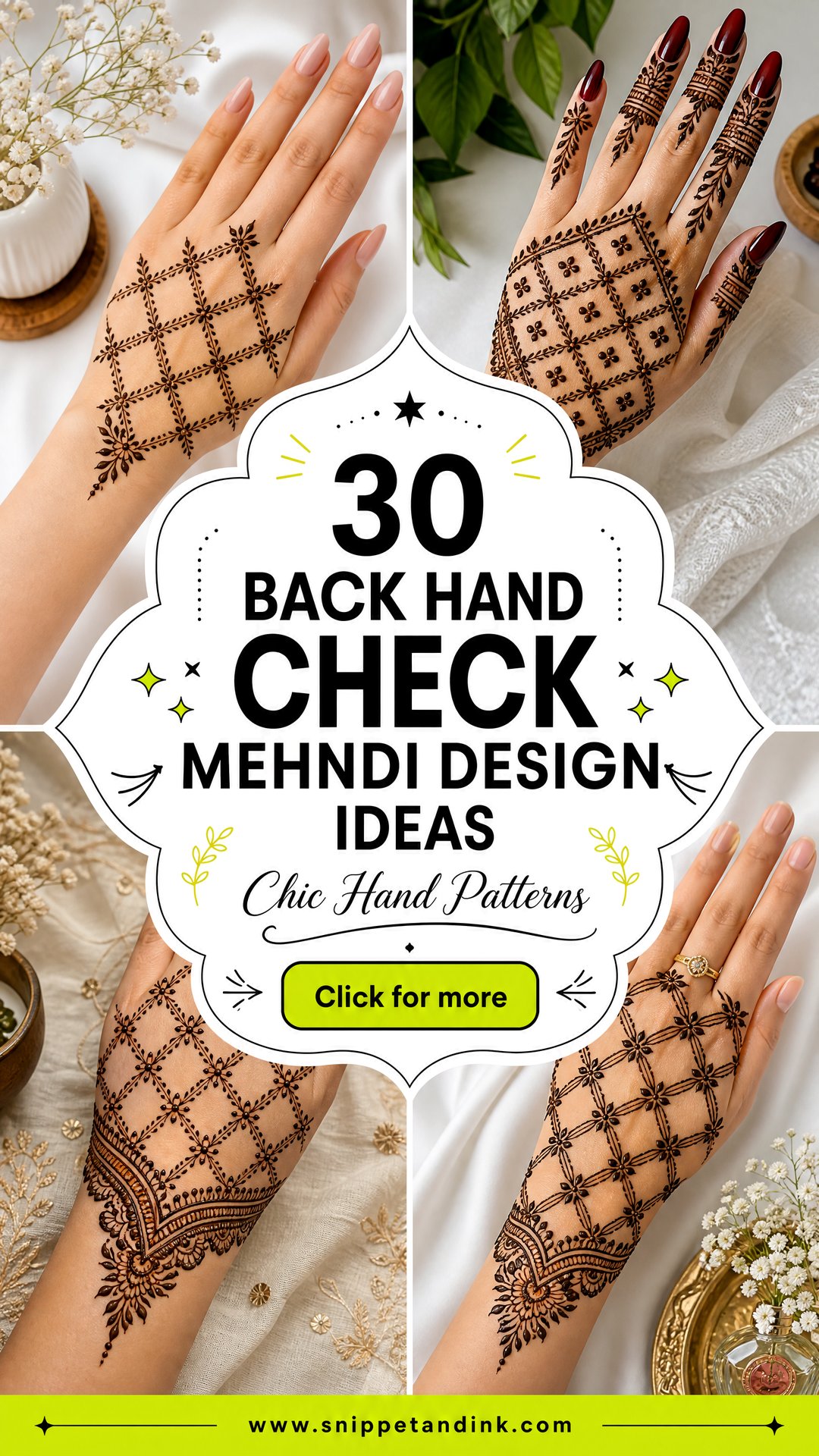 30 Back Hand Check Mehndi Design Ideas for Chic Hands - 30 Back Hand Check Mehndi Design Ideas for Chic Hands