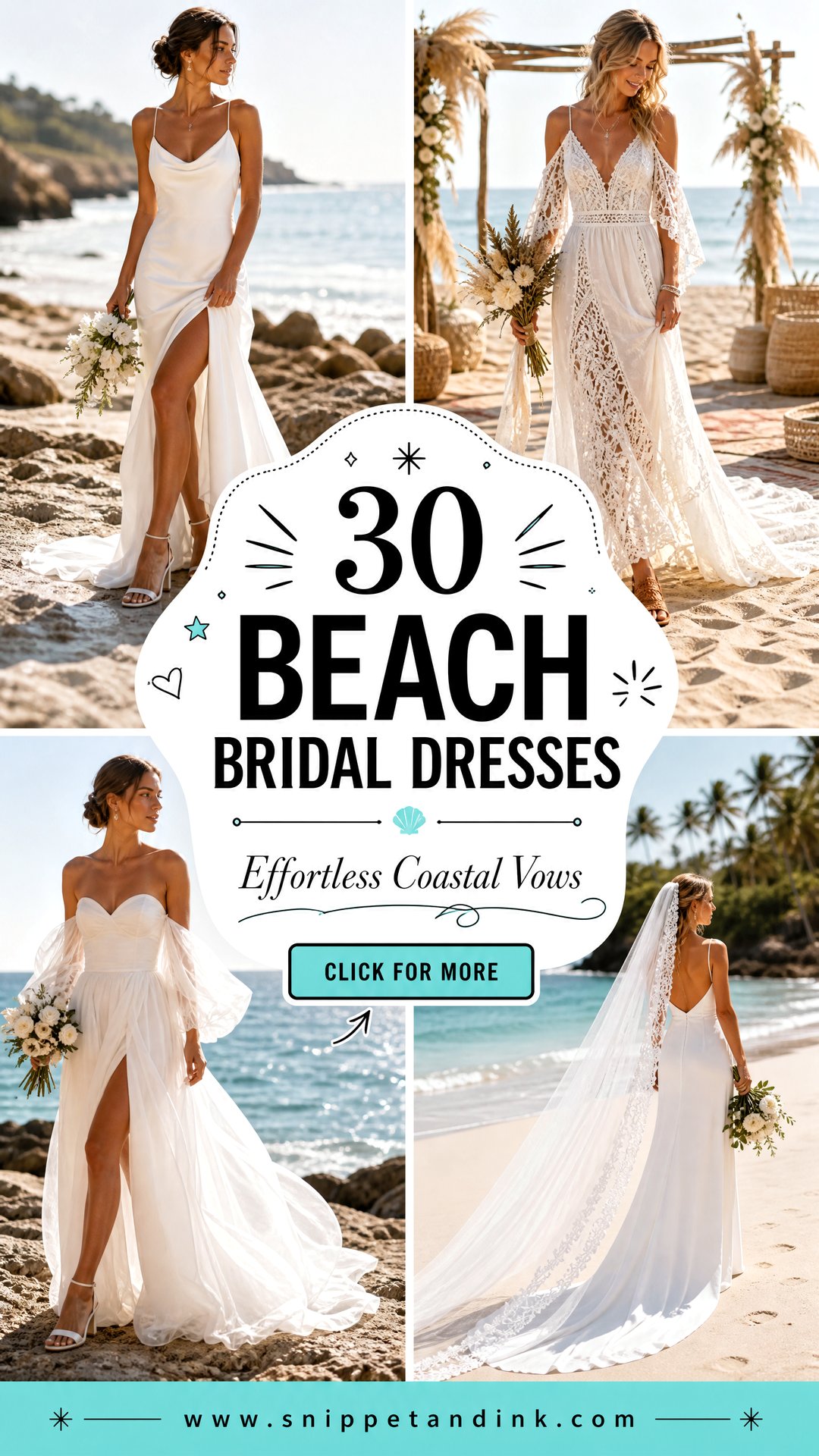 30 Beach Bridal Dresses for Effortless Coastal Weddings - 30 Beach Bridal Dresses for Effortless Coastal Weddings