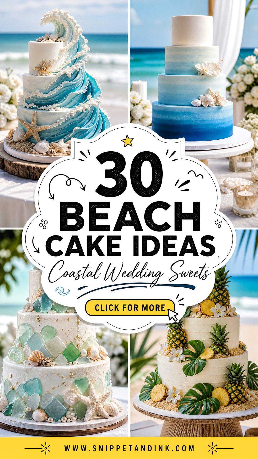 30 Beach Cake Ideas for Wedding Coastal Couples Love - 30 Beach Cake Ideas for Wedding Coastal Couples Love