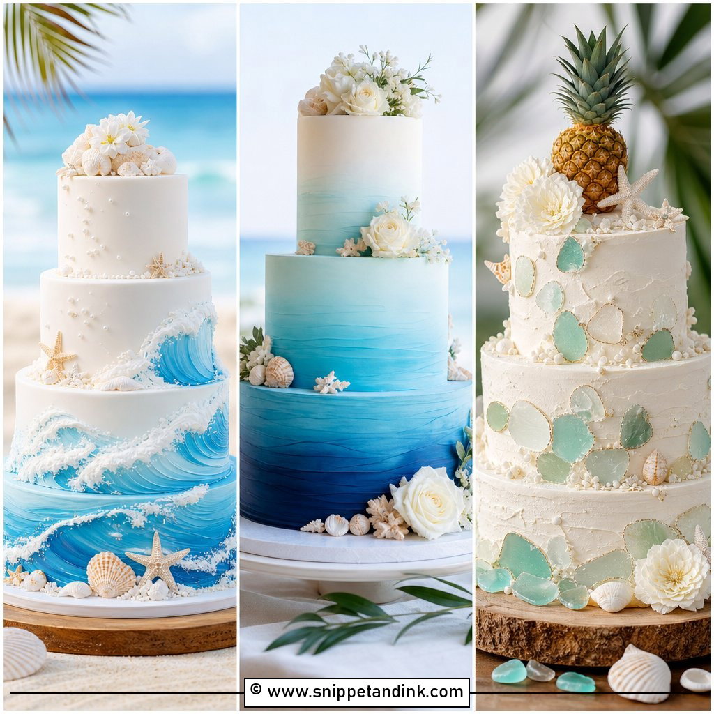 30 Beach Cake Ideas for Wedding Coastal Couples Love