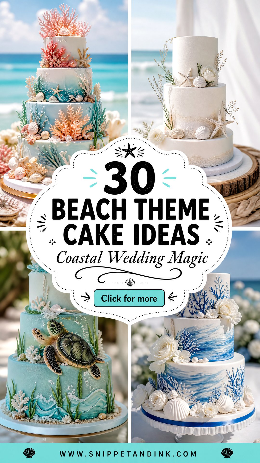 30 Beach Theme Cake Ideas for Wedding Coastal Magic - 30 Beach Theme Cake Ideas for Wedding Coastal Magic