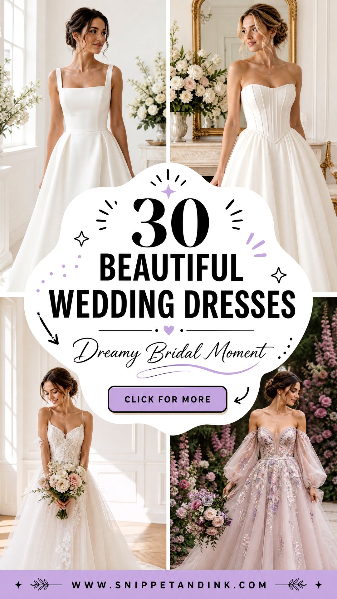 30 Beautiful Wedding Dresses for a Dreamy Bridal Moment - 30 Beautiful Wedding Dresses for a Dreamy Bridal Moment