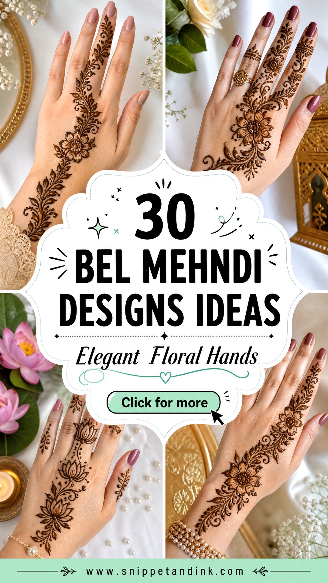 30 Bel Mehndi Designs for Elegant Floral Hand Patterns - 30 Bel Mehndi Designs for Elegant Floral Hand Patterns