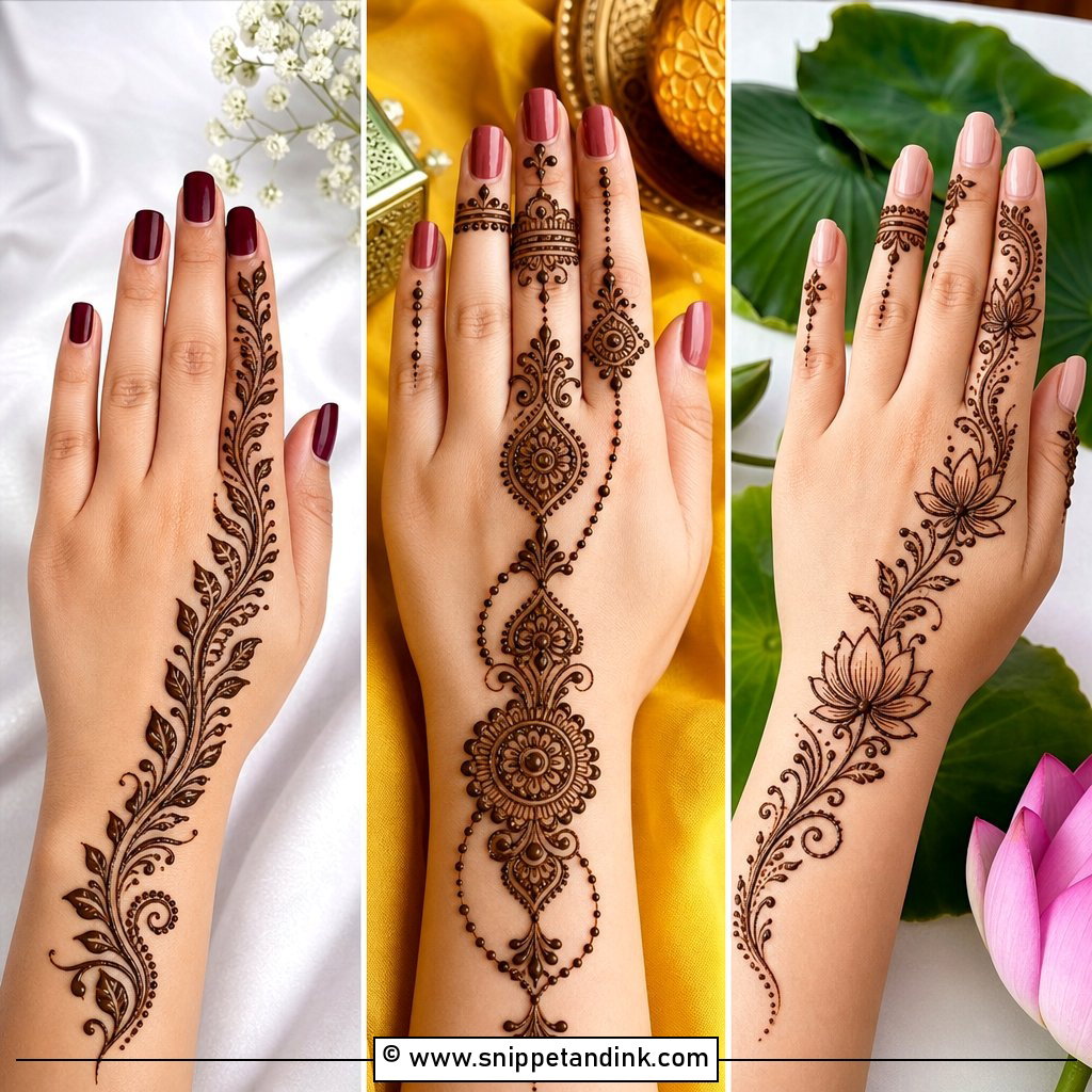 30 Bel Mehndi Designs for Elegant Floral Hand Patterns