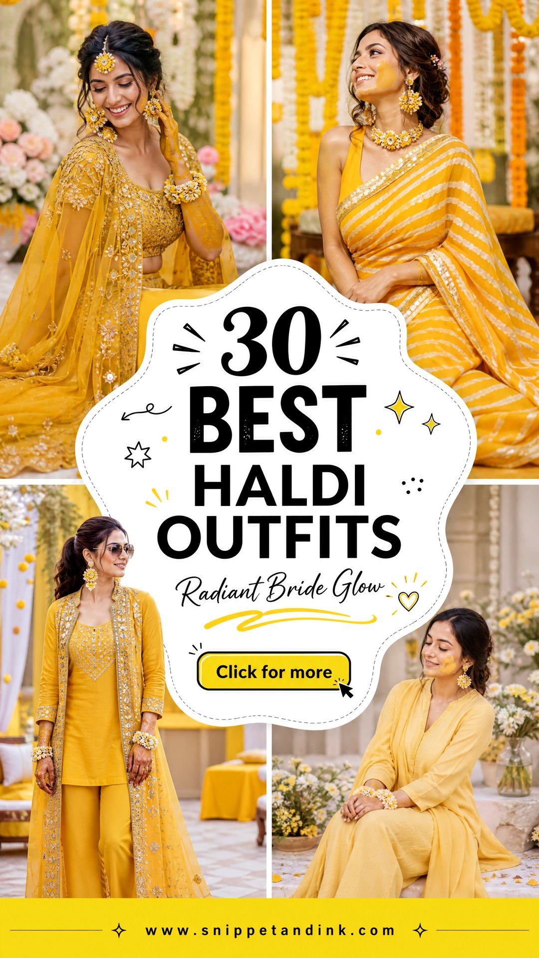 30 Best Haldi Outfits for Brides Radiant Mehndi Looks - 30 Best Haldi Outfits for Brides: Radiant Mehndi Looks