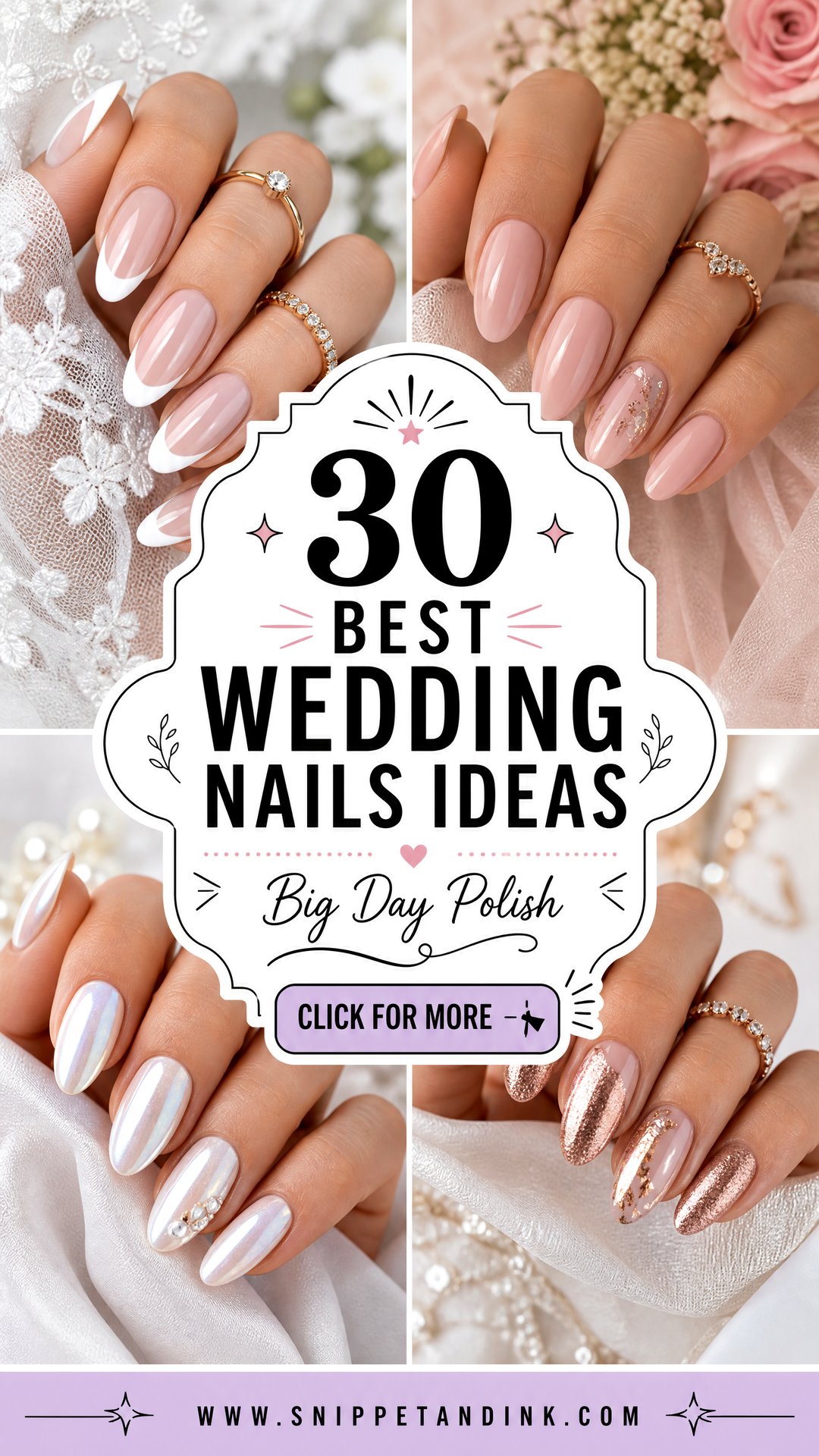 30 Best Wedding Nails Brides Will Love for the Big Day - 30 Best Wedding Nails Brides Will Love for the Big Day