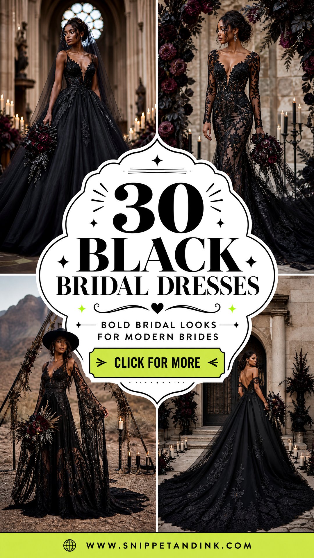 30 Black Bridal Dresses Bold Bridal Looks for Modern Brides - 30 Black Bridal Dresses: Bold Bridal Looks for Modern Brides