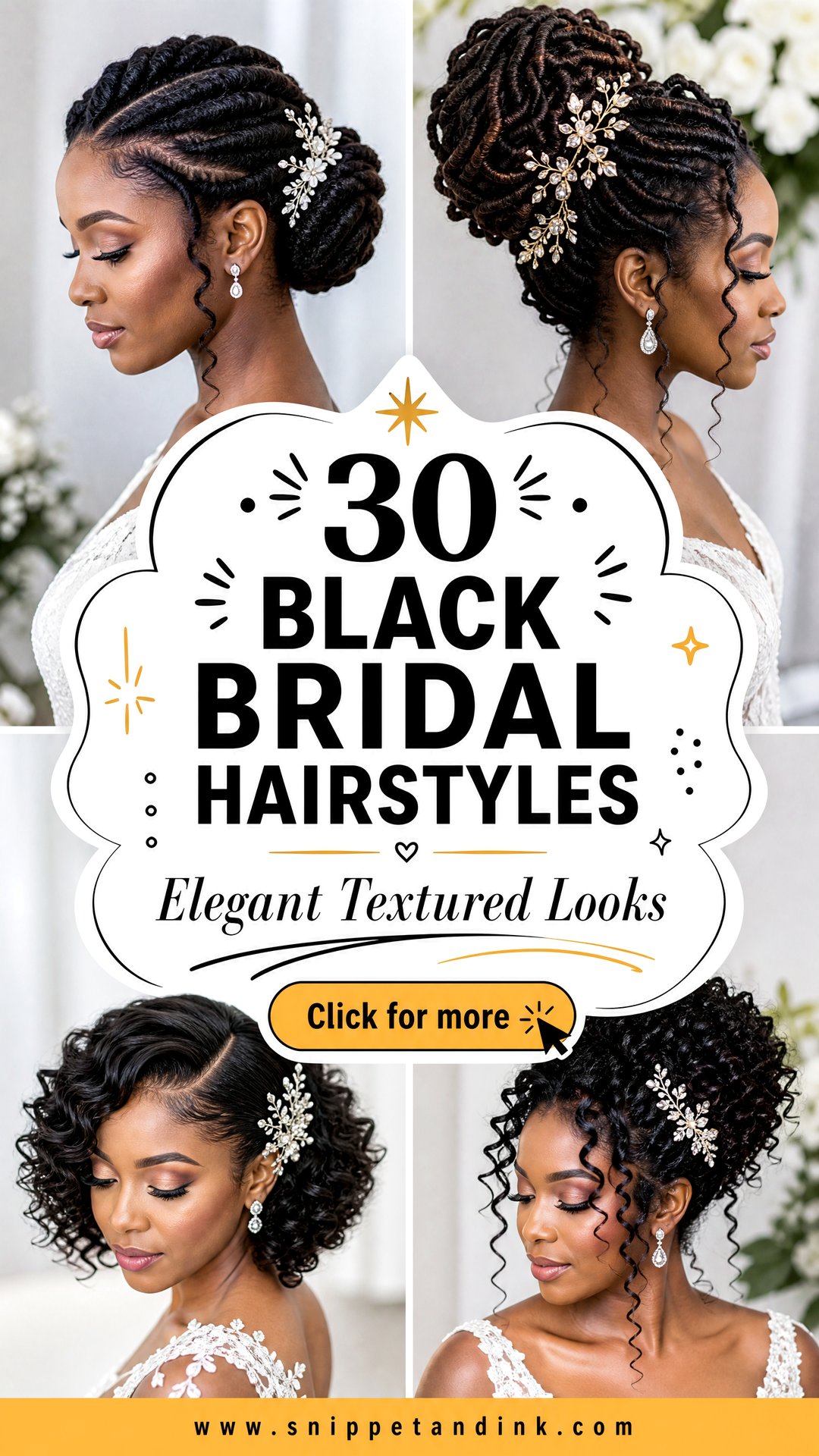 30 Black Bridal Hairstyles for Elegant Textured Hair Looks - 30 Black Bridal Hairstyles for Elegant Textured Hair Looks