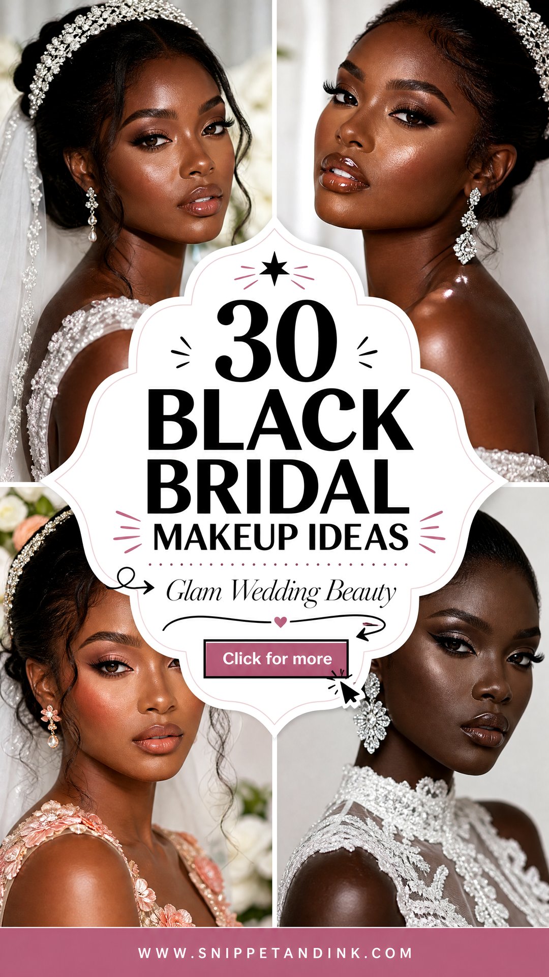30 Black Bridal Makeup Ideas for Glam Wedding Beauty - 30 Black Bridal Makeup Ideas for Glam Wedding Beauty