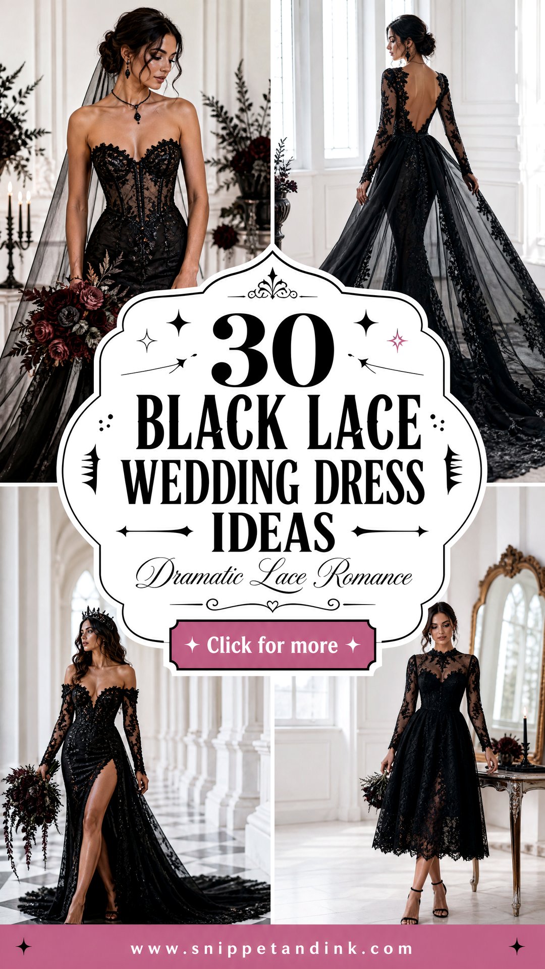 30 Black Lace Wedding Dress Ideas for Dramatic Romance - 30 Black Lace Wedding Dress Ideas for Dramatic Romance