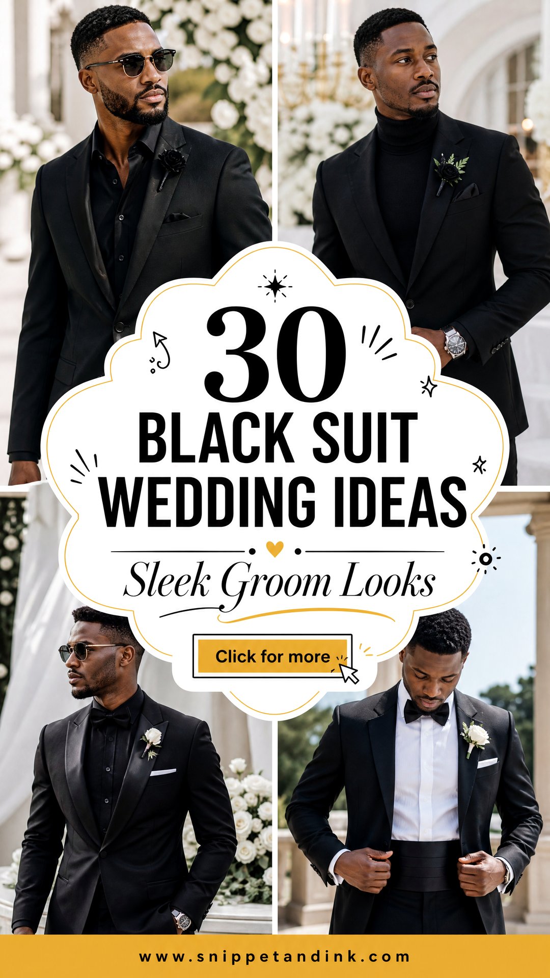 30 Black Suit Wedding Ideas Sleek Looks for Grooms Today - 30 Black Suit Wedding Ideas: Sleek Looks for Grooms Today