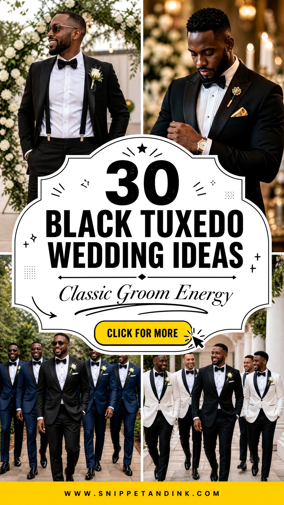 30 Black Tuxedo Wedding Ideas Classic Looks for Grooms - 30 Black Tuxedo Wedding Ideas: Classic Looks for Grooms