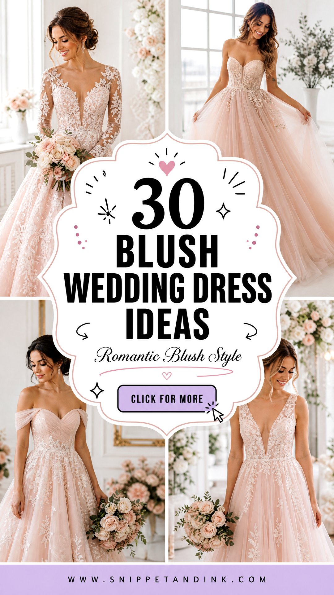 30 Blush Wedding Dress Ideas Romantic Styles for Brides - 30 Blush Wedding Dress Ideas: Romantic Styles for Brides