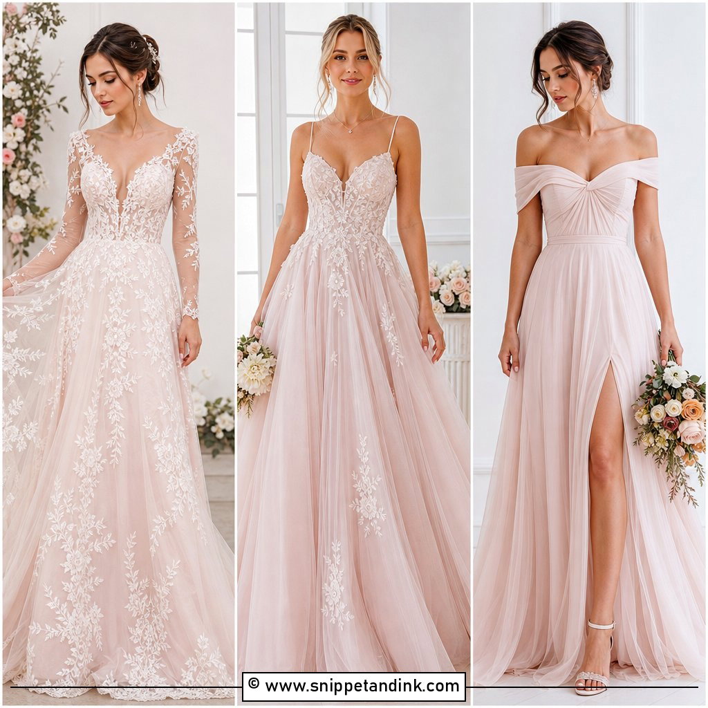 30 Blush Wedding Dress Ideas Romantic Styles for Brides