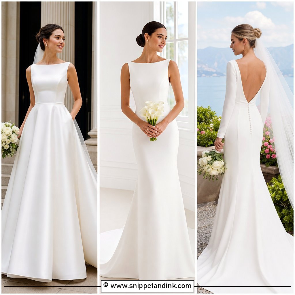 30 Boat Neck Wedding Dress Ideas for Timeless Bridal Style