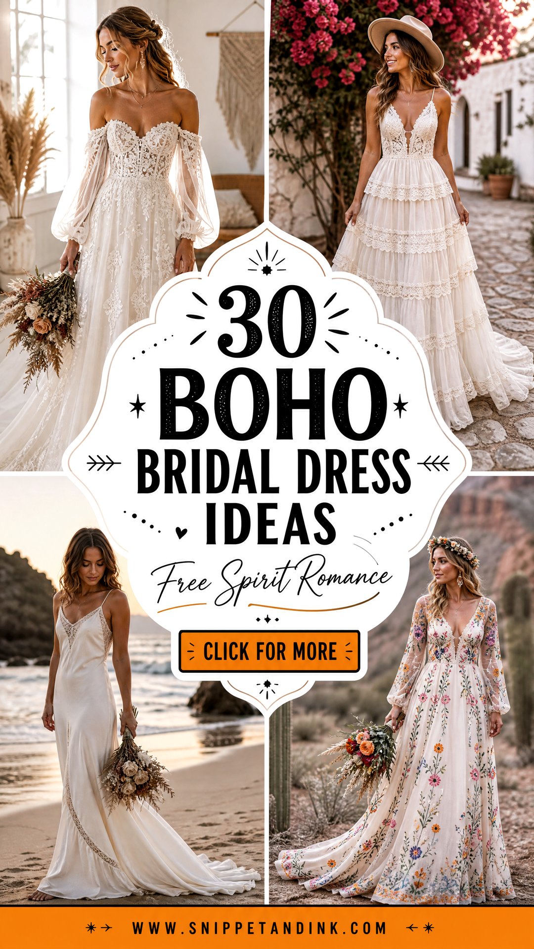30 Boho Bridal Dress Ideas Dreamy Styles for Free Spirits - 30 Boho Bridal Dress Ideas: Dreamy Styles for Free Spirits