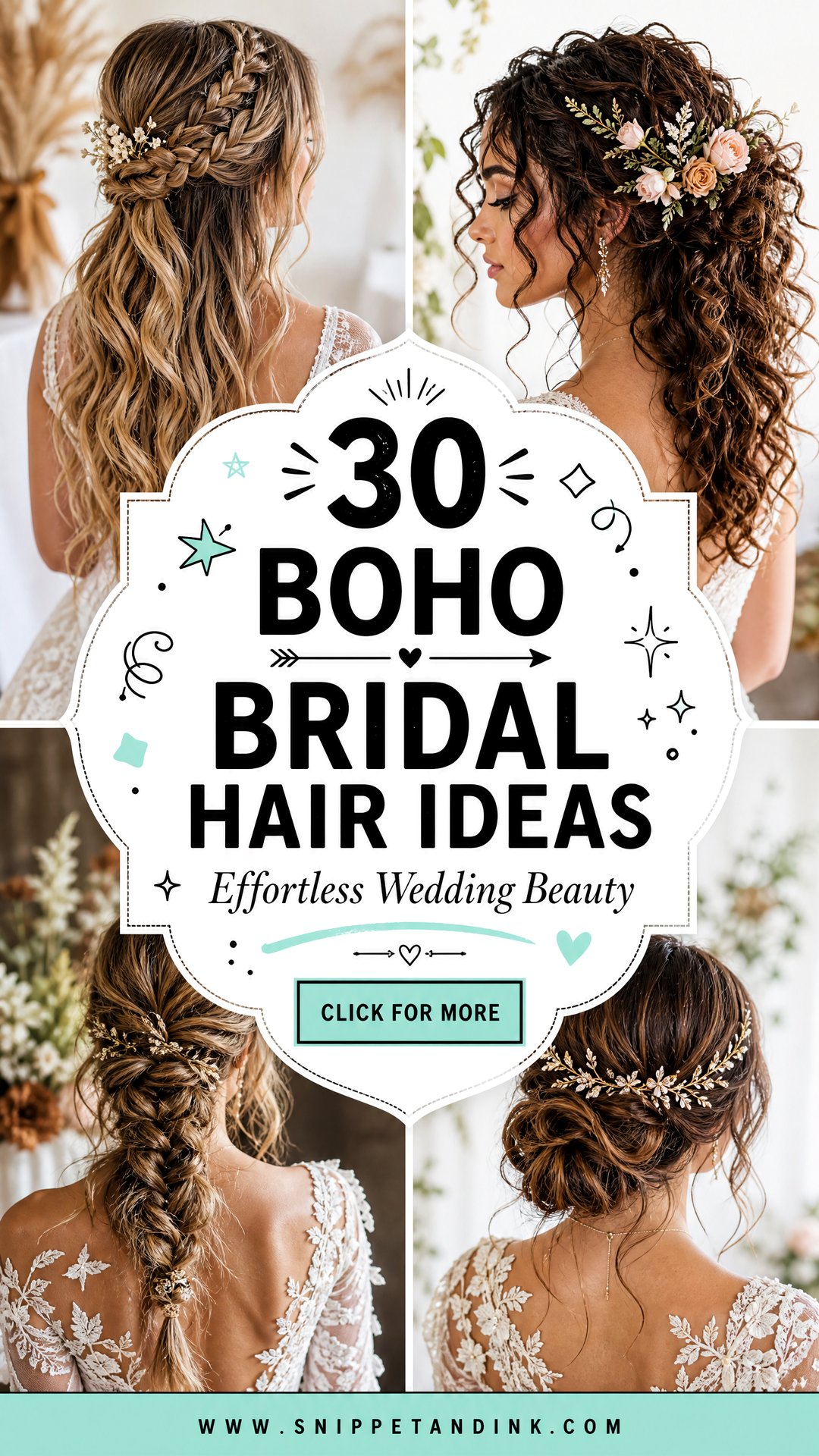 30 Boho Bridal Hair Ideas for Effortless Wedding Beauty - 30 Boho Bridal Hair Ideas for Effortless Wedding Beauty