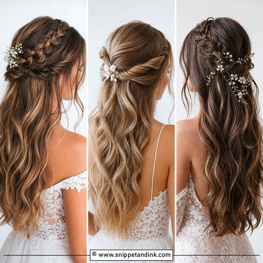 30 Brautfrisur Halboffen Mittellang Ideas for Brides