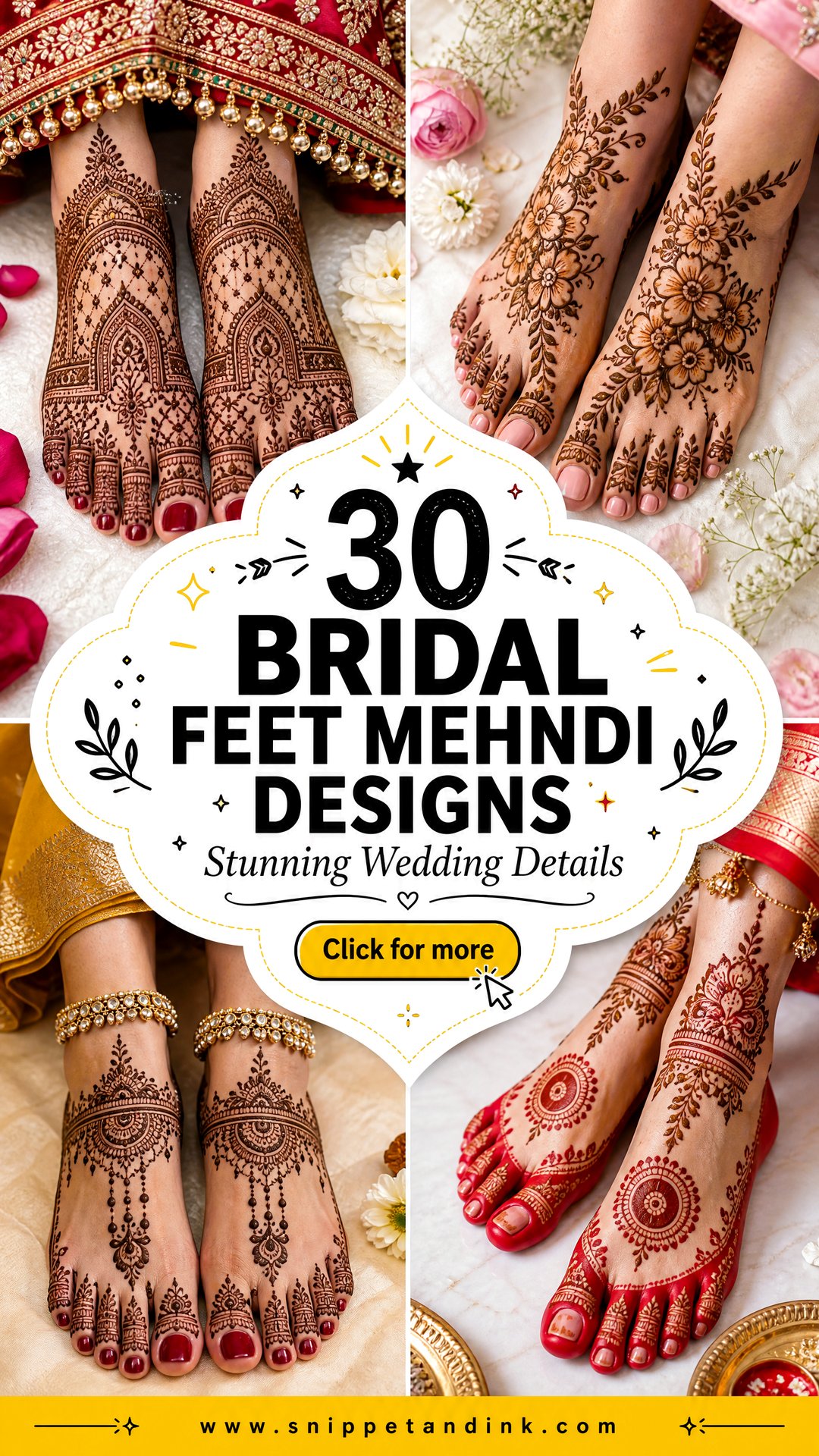 30 Bridal Feet Mehndi Designs for Stunning Wedding Details - 30 Bridal Feet Mehndi Designs for Stunning Wedding Details