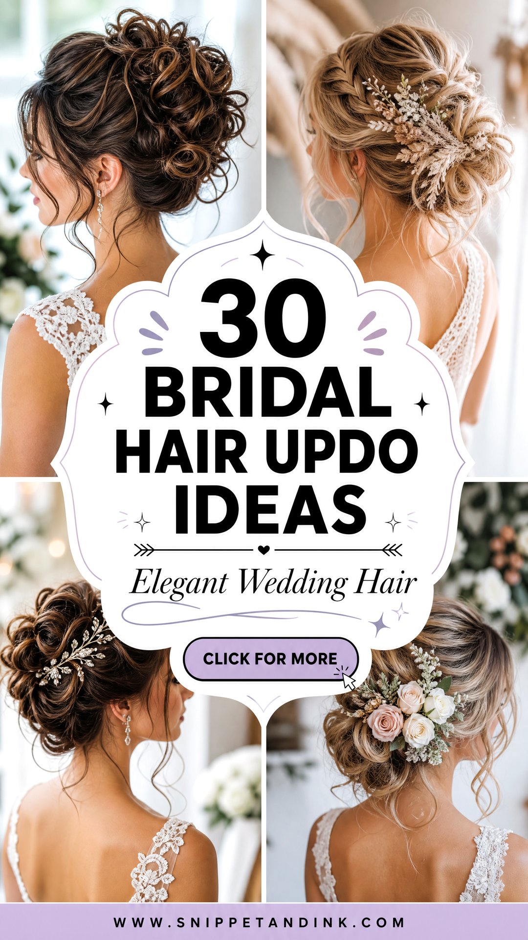 30 Bridal Hair Updo Ideas for an Elegant Wedding Day Look - 30 Bridal Hair Updo Ideas for an Elegant Wedding Day Look