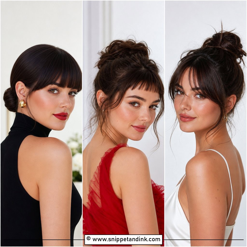 30 Bridal Hair with Bangs Ideas for Soft Romantic Brides