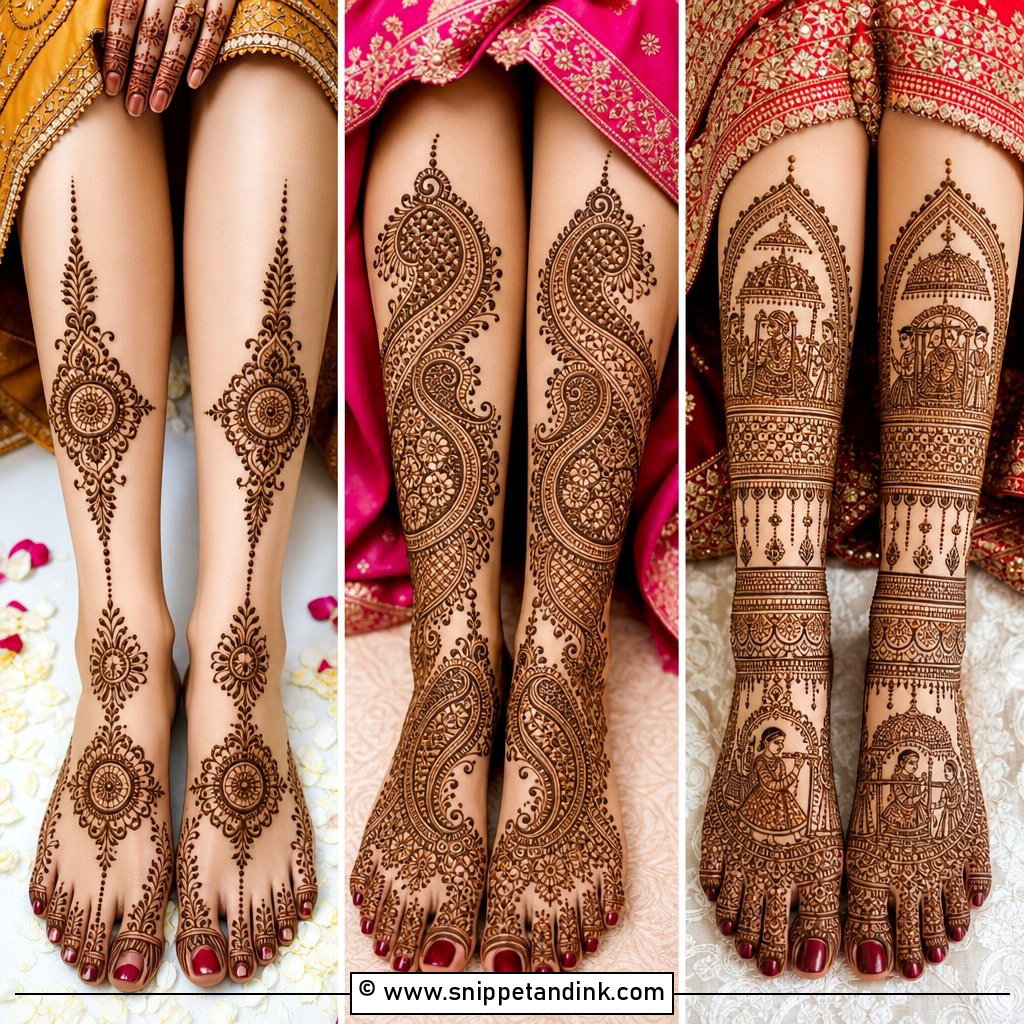 30 Bridal Legs Mehndi Design Ideas for Beautiful Henna