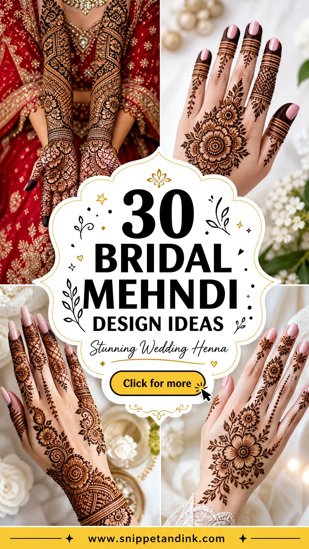 30 Bridal Mehndi Design Ideas for a Stunning Wedding Look - 30 Bridal Mehndi Design Ideas for a Stunning Wedding Look
