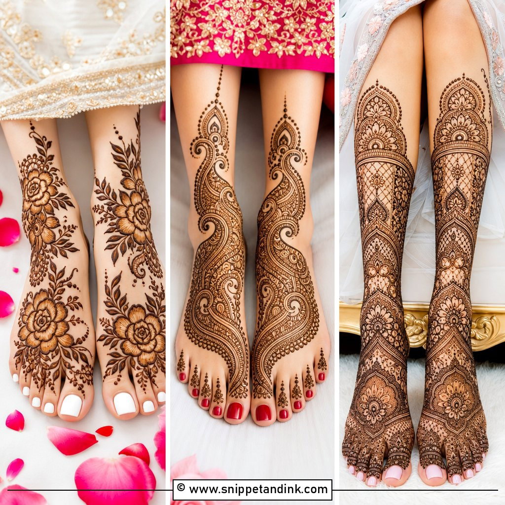30 Bridal Mehndi Designs for Foot to Inspire Your Big Day