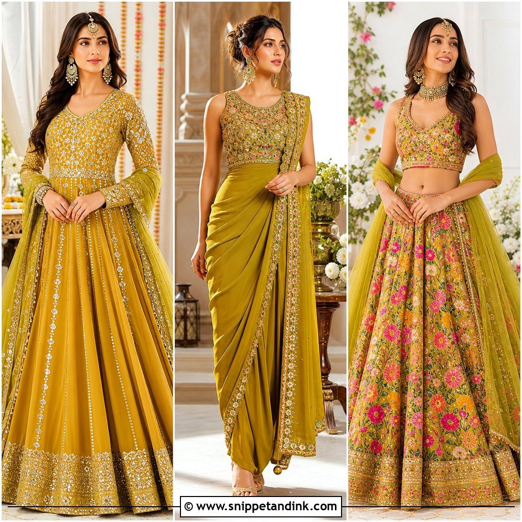 30 Bridal Mehndi Dresses Ideas