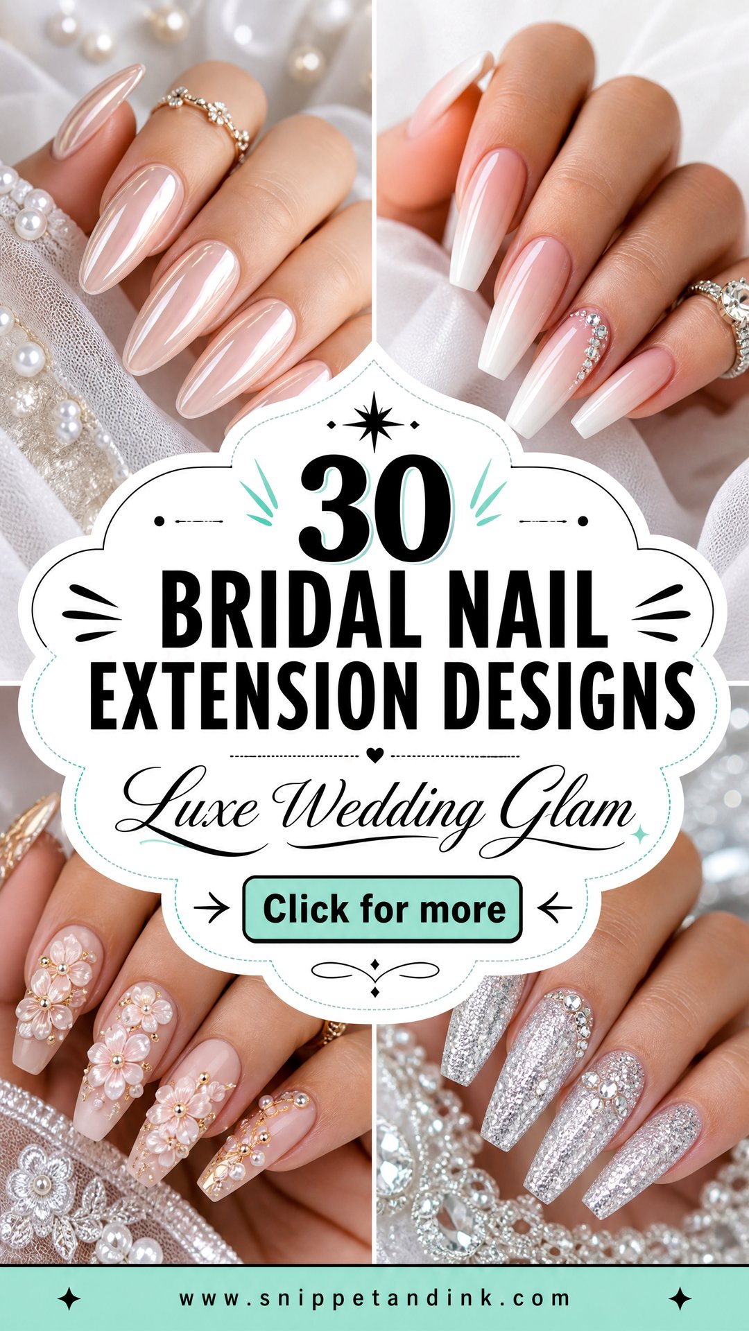 30 Bridal Nail Extension Designs for Luxe Wedding Glam - 30 Bridal Nail Extension Designs for Luxe Wedding Glam