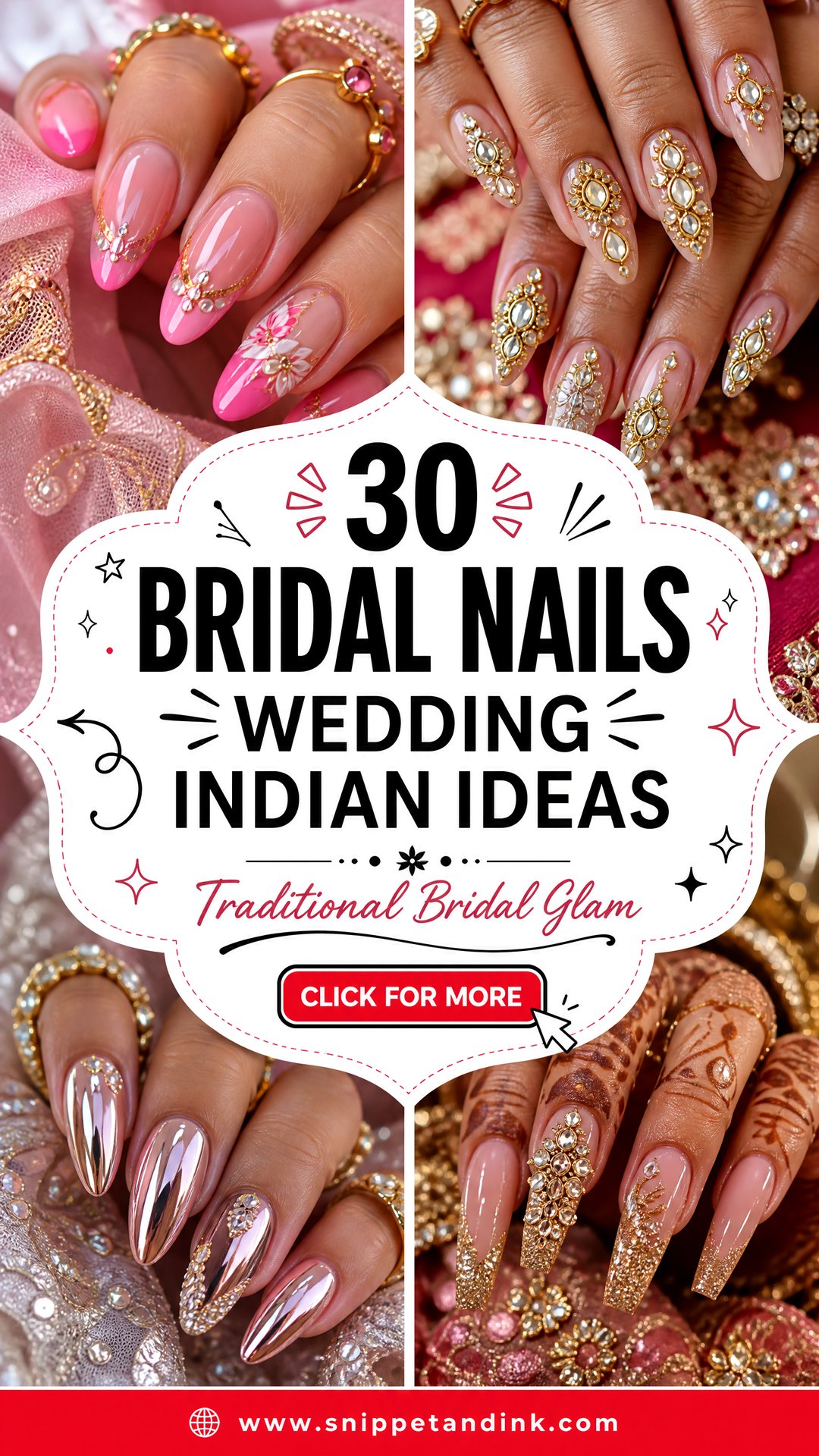 30 Bridal Nails Wedding Indian Ideas for Traditional Glam - 30 Bridal Nails Wedding Indian Ideas for Traditional Glam