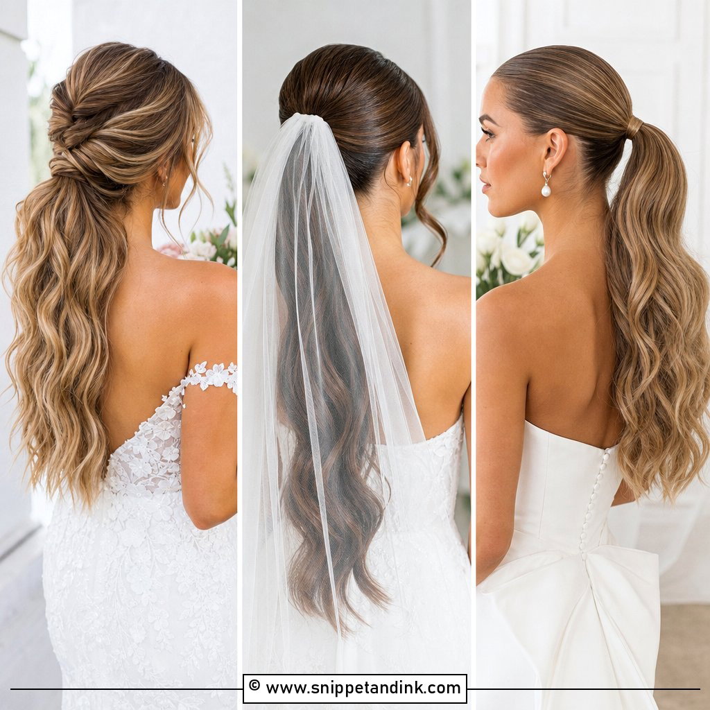 30 Bridal Ponytail Ideas for Chic Modern Wedding Glam