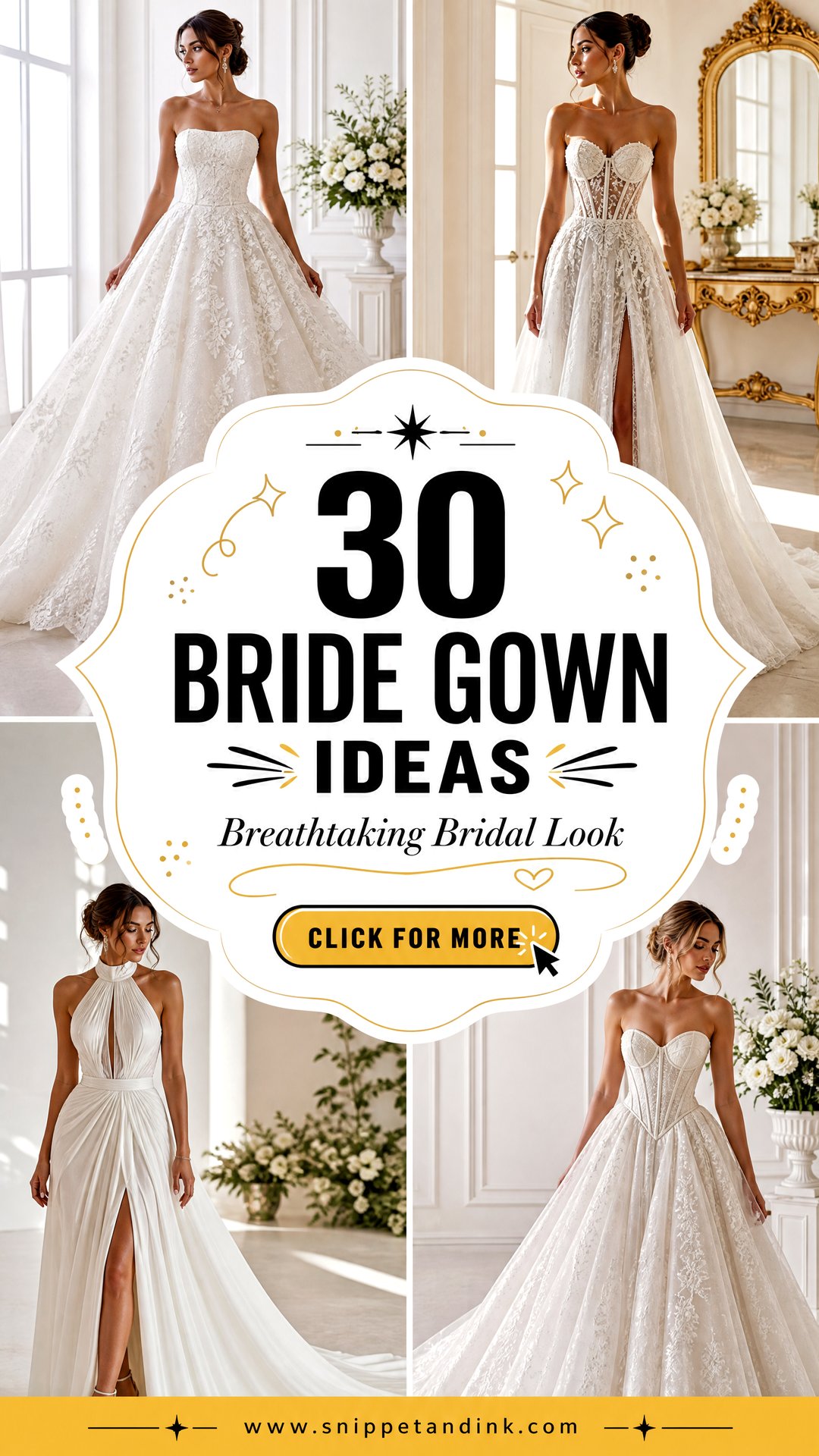 30 Bride Gown Ideas for a Breathtaking Wedding Look - 30 Bride Gown Ideas for a Breathtaking Wedding Look
