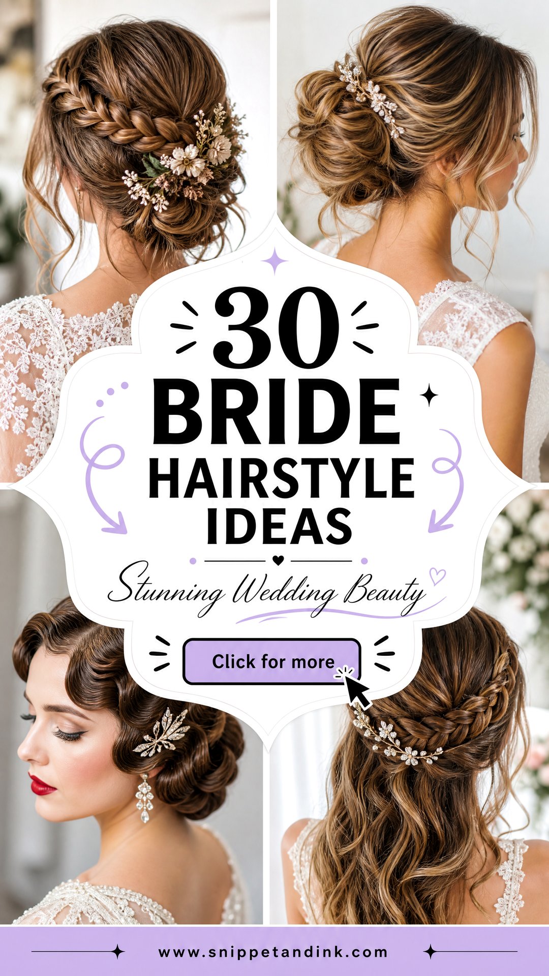 30 Bride Hairstyle Ideas for Stunning Wedding Day Beauty - 30 Bride Hairstyle Ideas for Stunning Wedding Day Beauty