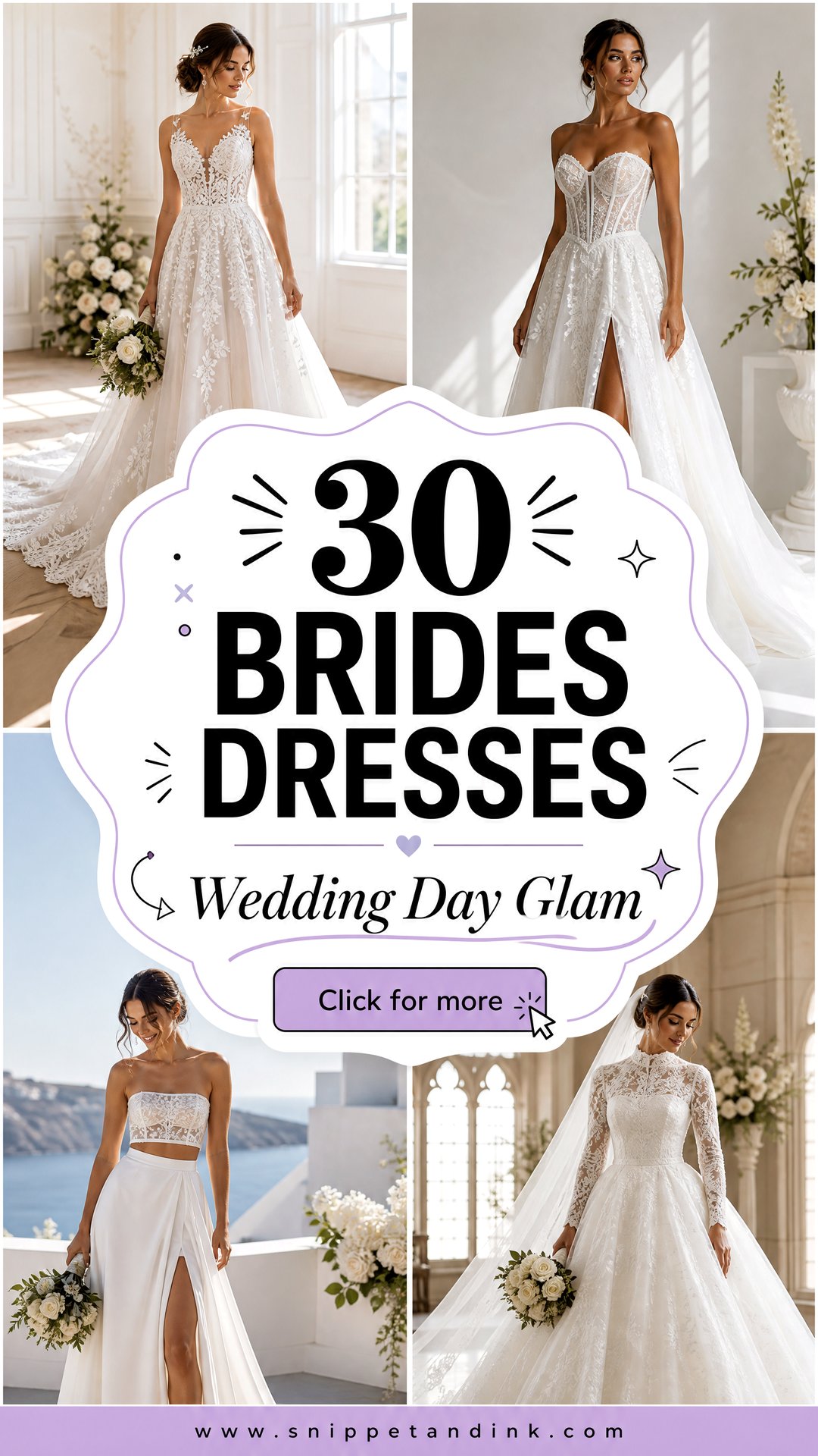 30 Brides Dresses for Stunning Wedding-Day Inspiration - 30 Brides Dresses for Stunning Wedding-Day Inspiration