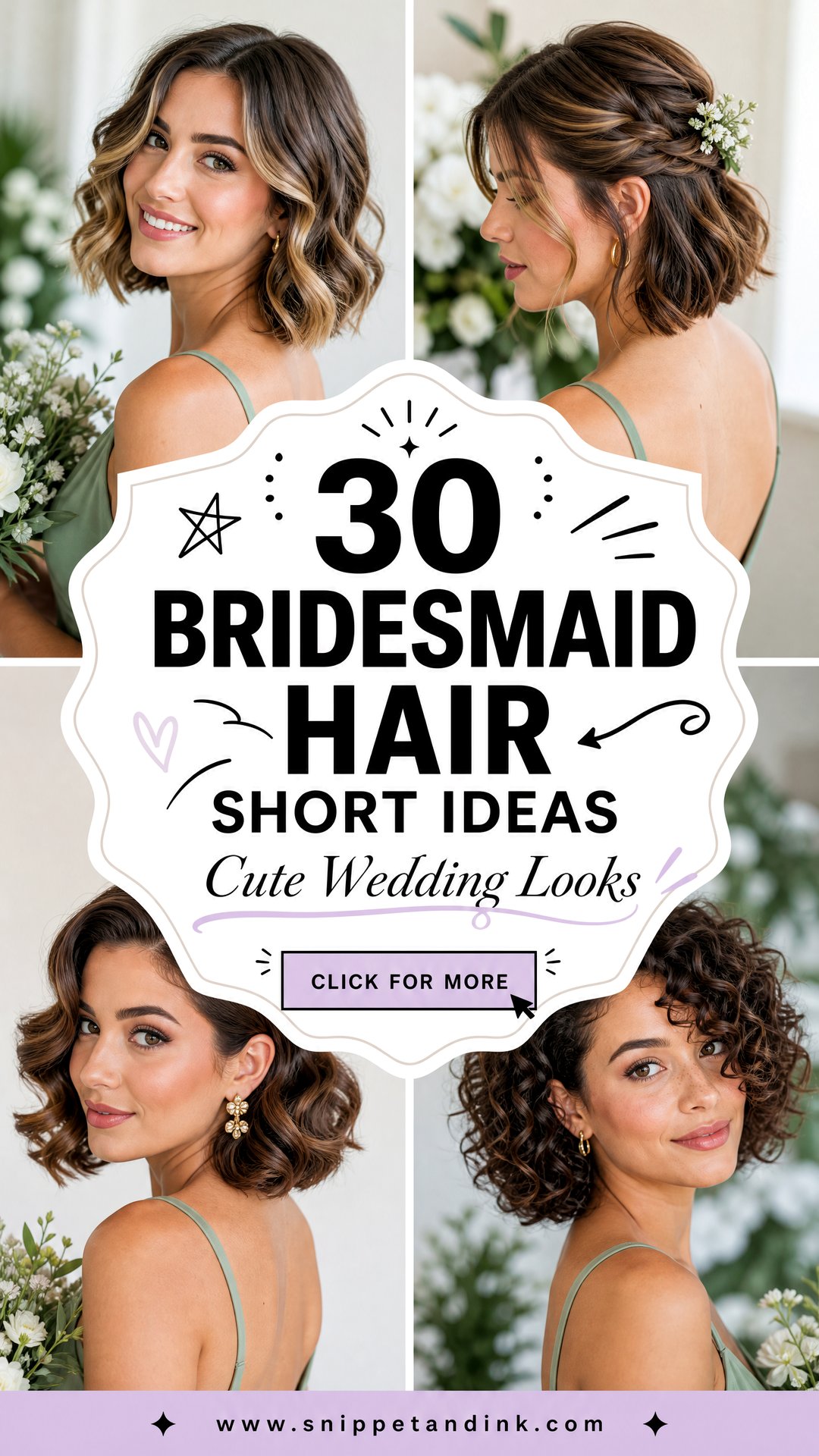 30 Bridesmaid Hair Short Ideas for Cute Wedding Looks to Love - 30 Bridesmaid Hair Short Ideas for Cute Wedding Looks to Love