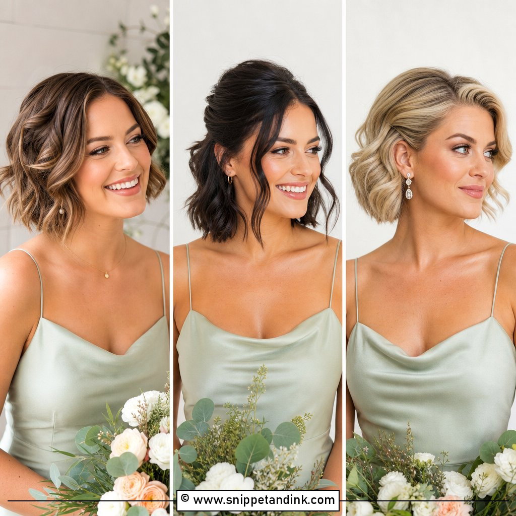 30 Bridesmaid Hair Short Ideas for Cute Wedding Looks to Love
