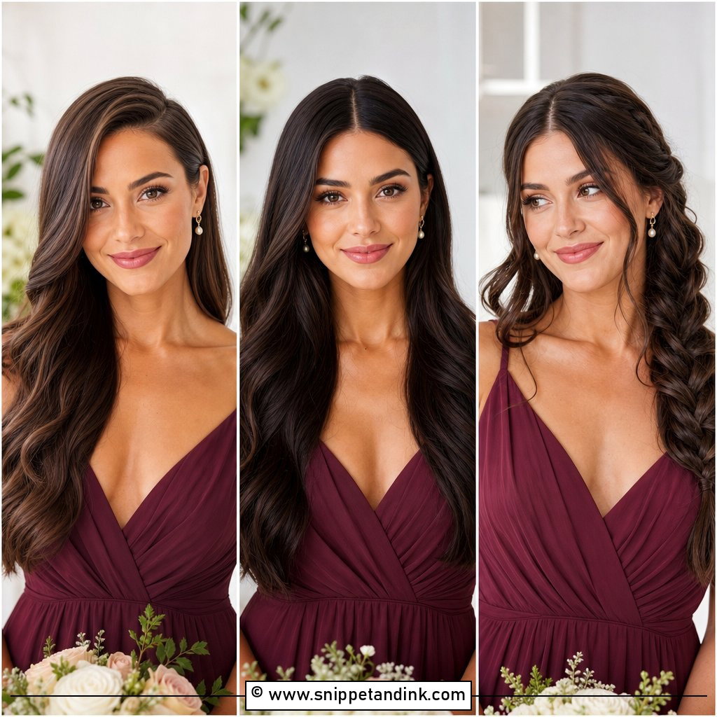 30 Bridesmaid Hairstyles Down for Romantic Wedding Looks