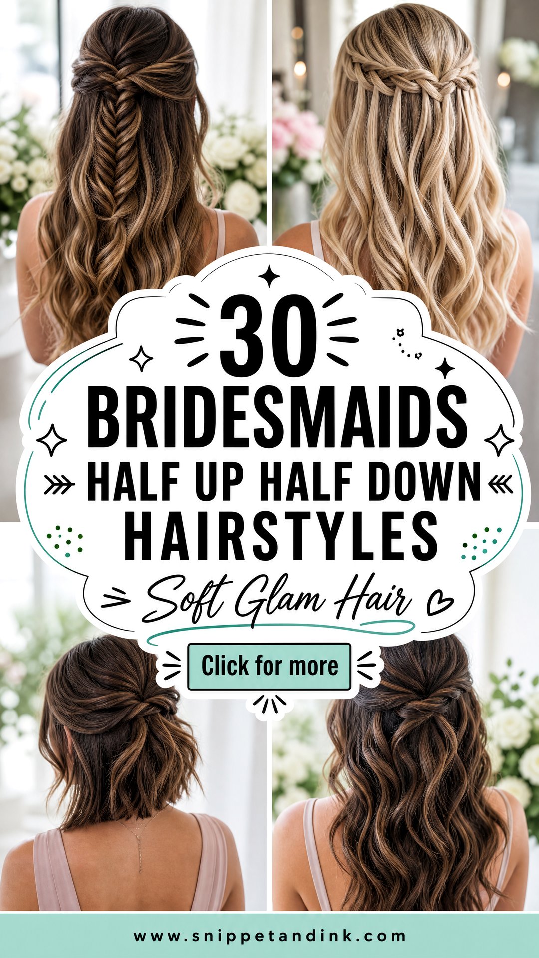 30 Bridesmaids Half Up Half Down Hairstyles for Soft Glam - 30 Bridesmaids Half Up Half Down Hairstyles for Soft Glam